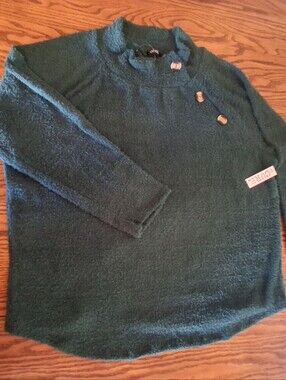 NWT Womens Plus Green Sweater,sz 3XL,